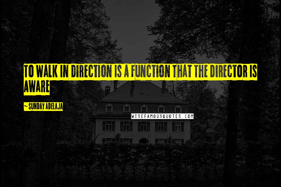 Sunday Adelaja Quotes: To Walk In Direction Is A Function That The Director Is Aware