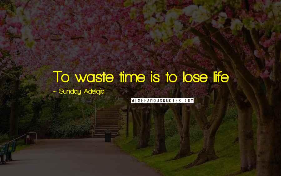 Sunday Adelaja Quotes: To waste time is to lose life