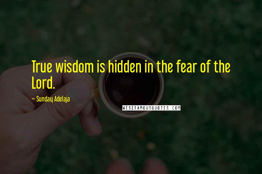 Sunday Adelaja Quotes: True wisdom is hidden in the fear of the Lord.