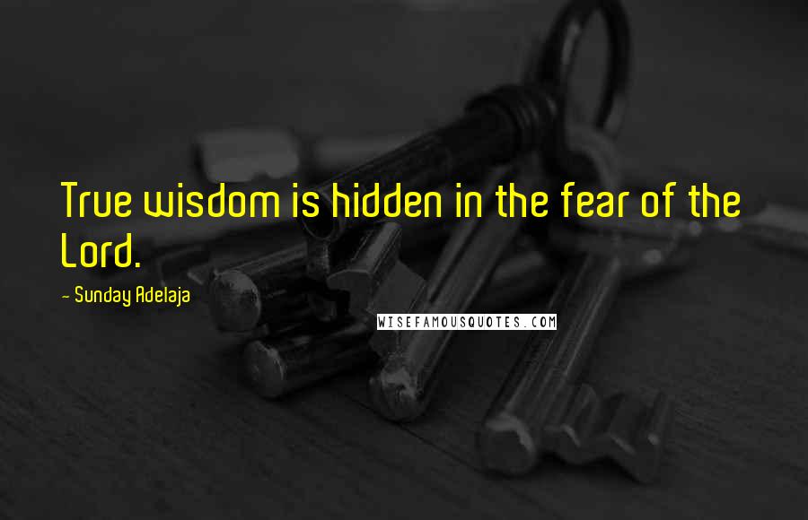 Sunday Adelaja Quotes: True wisdom is hidden in the fear of the Lord.