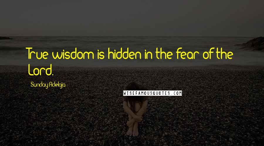 Sunday Adelaja Quotes: True wisdom is hidden in the fear of the Lord.