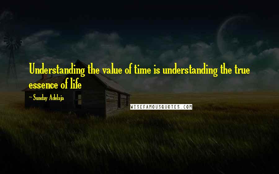 Sunday Adelaja Quotes: Understanding the value of time is understanding the true essence of life