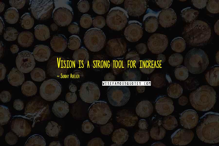 Sunday Adelaja Quotes: Vision is a strong tool for increase