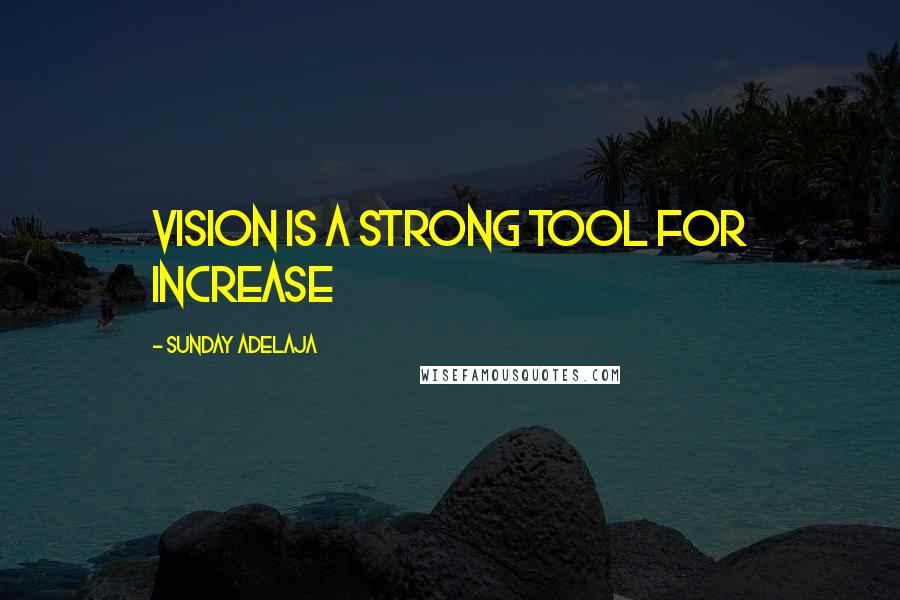Sunday Adelaja Quotes: Vision is a strong tool for increase