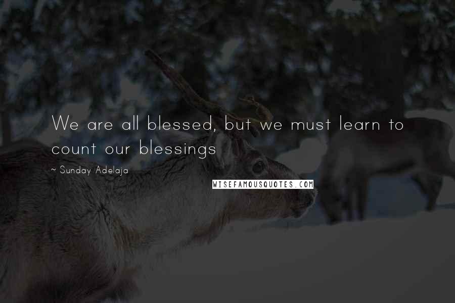 Sunday Adelaja Quotes: We are all blessed, but we must learn to count our blessings