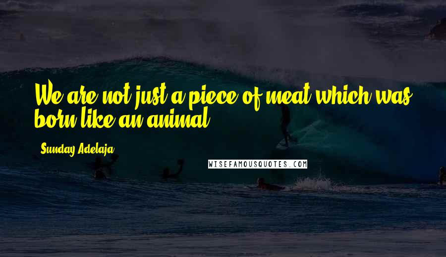Sunday Adelaja Quotes: We are not just a piece of meat which was born like an animal