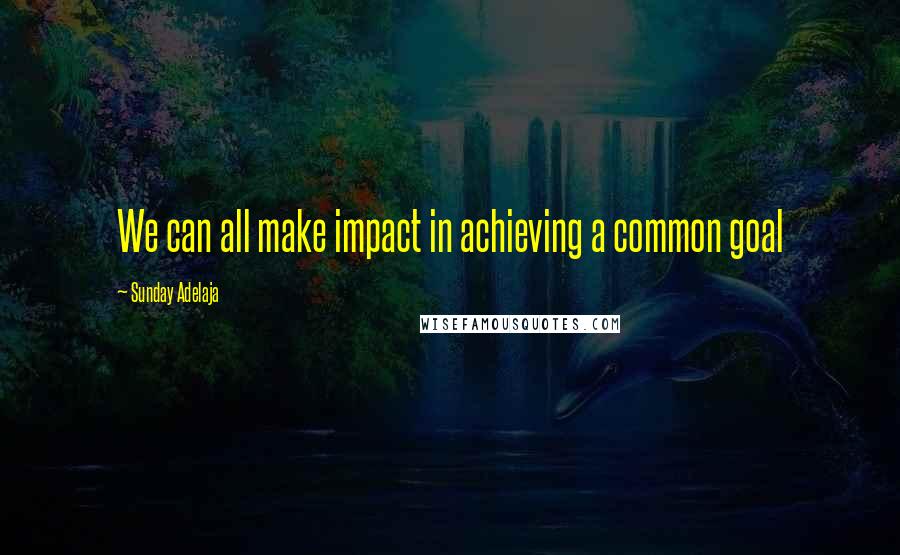 Sunday Adelaja Quotes: We can all make impact in achieving a common goal