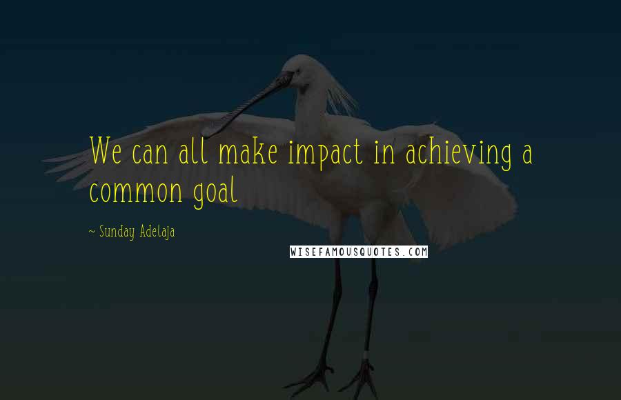 Sunday Adelaja Quotes: We can all make impact in achieving a common goal