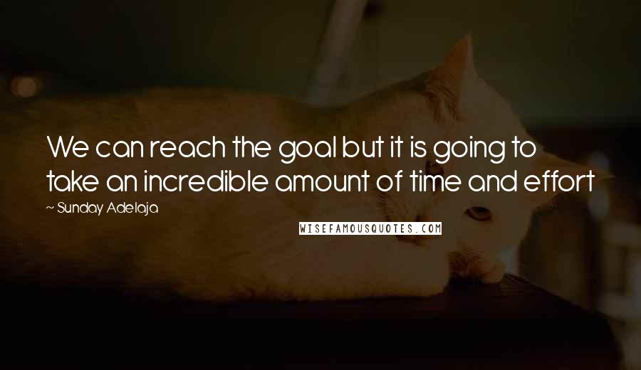 Sunday Adelaja Quotes: We can reach the goal but it is going to take an incredible amount of time and effort