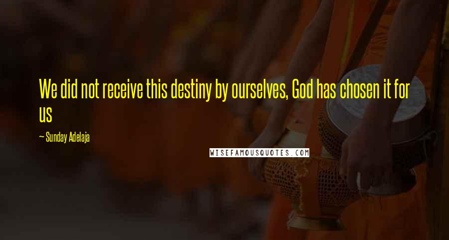 Sunday Adelaja Quotes: We did not receive this destiny by ourselves, God has chosen it for us
