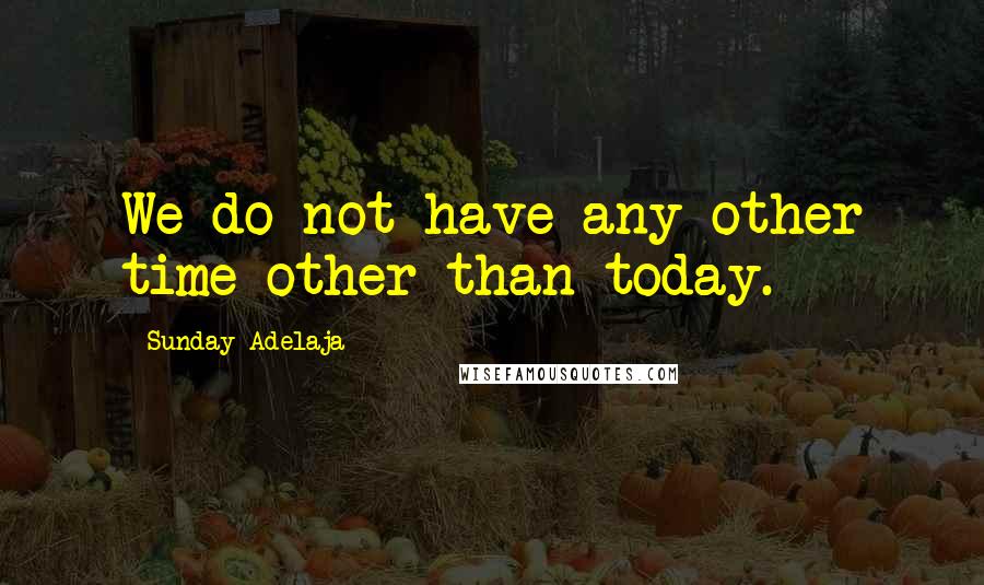 Sunday Adelaja Quotes: We do not have any other time other than today.