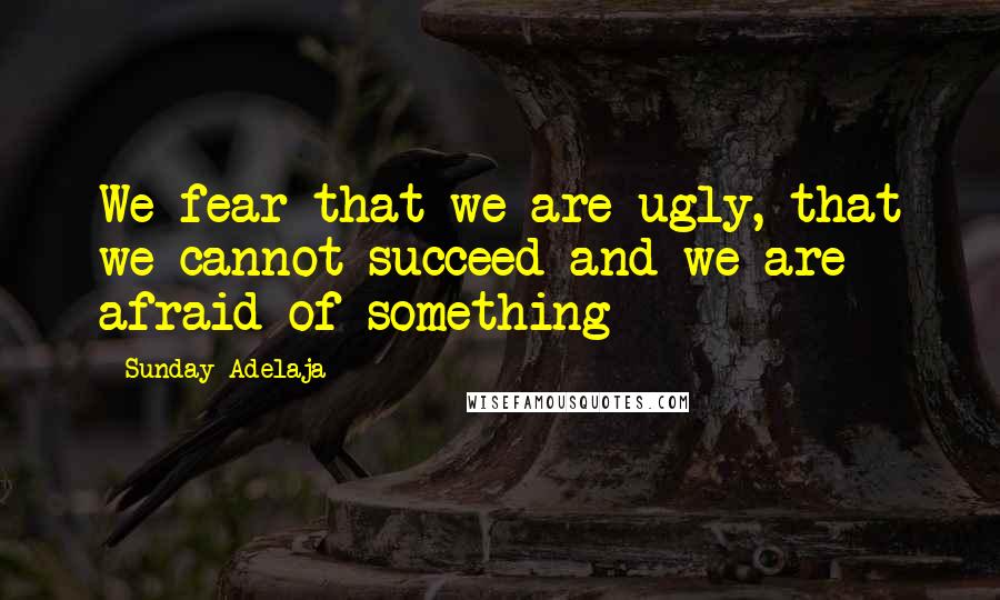Sunday Adelaja Quotes: We fear that we are ugly, that we cannot succeed and we are afraid of something
