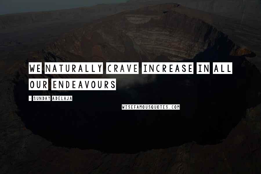 Sunday Adelaja Quotes: We naturally crave increase in all our endeavours