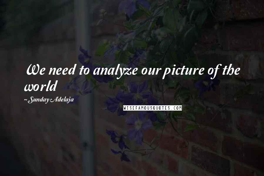 Sunday Adelaja Quotes: We need to analyze our picture of the world