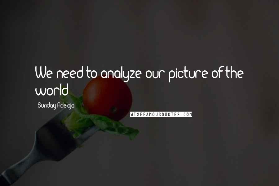 Sunday Adelaja Quotes: We need to analyze our picture of the world