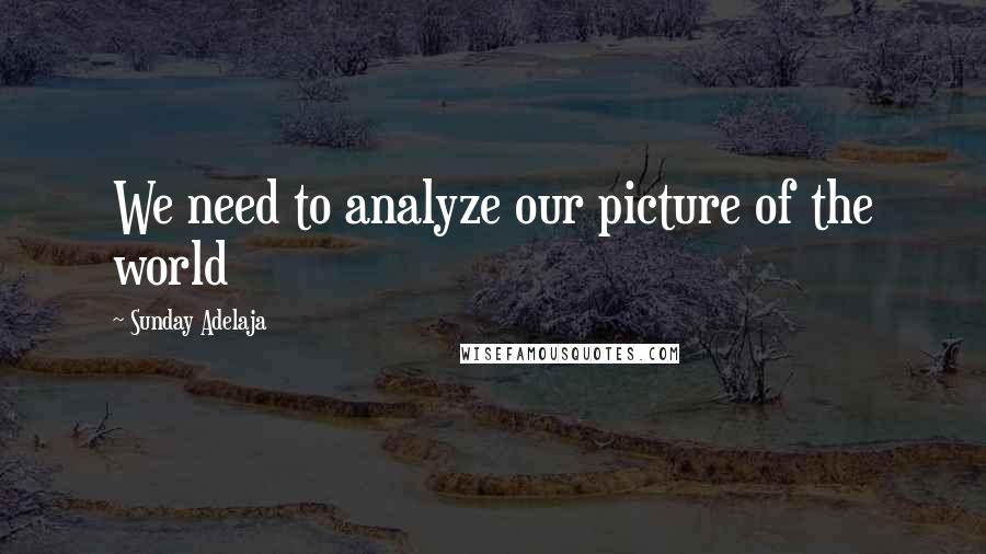 Sunday Adelaja Quotes: We need to analyze our picture of the world