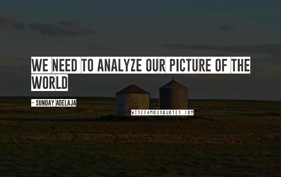 Sunday Adelaja Quotes: We need to analyze our picture of the world