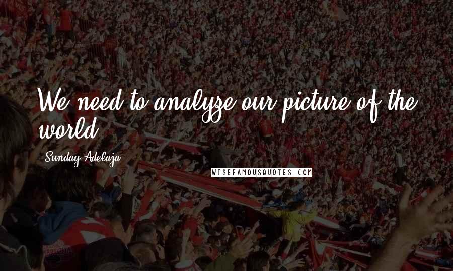 Sunday Adelaja Quotes: We need to analyze our picture of the world