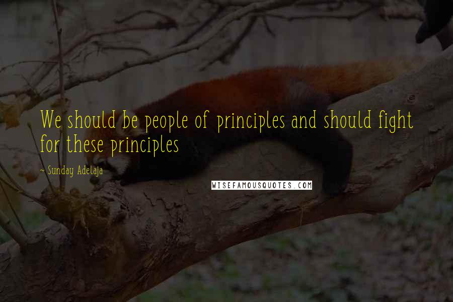 Sunday Adelaja Quotes: We should be people of principles and should fight for these principles