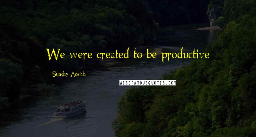 Sunday Adelaja Quotes: We were created to be productive