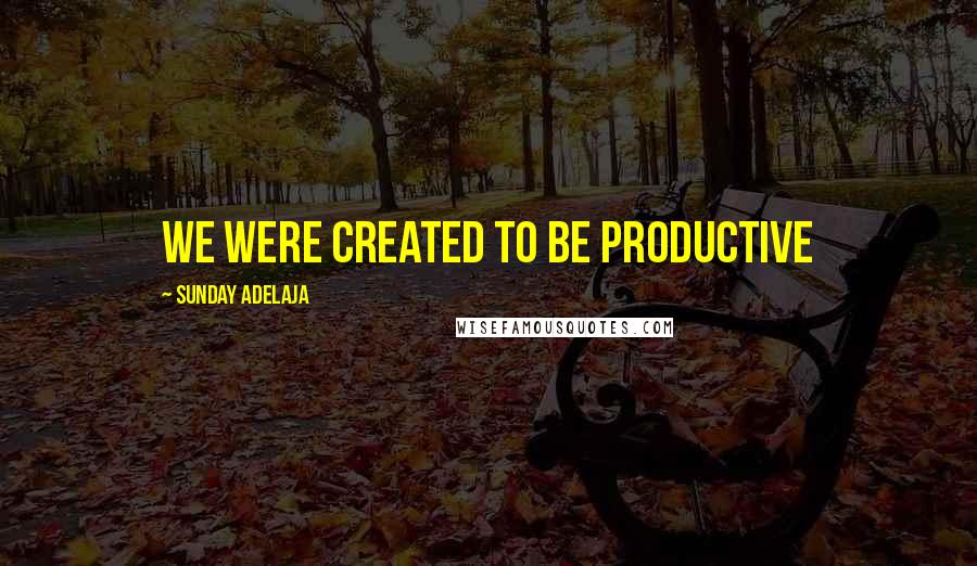 Sunday Adelaja Quotes: We were created to be productive