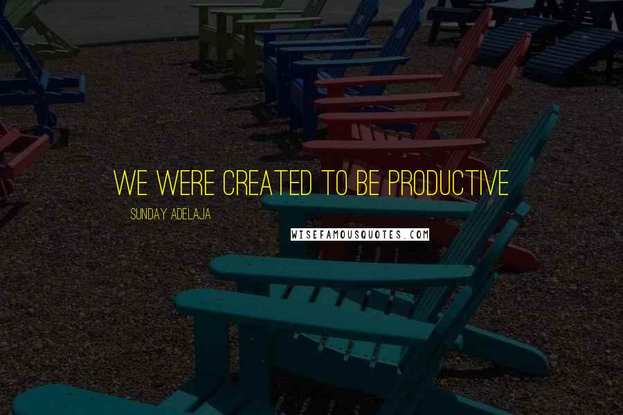 Sunday Adelaja Quotes: We were created to be productive