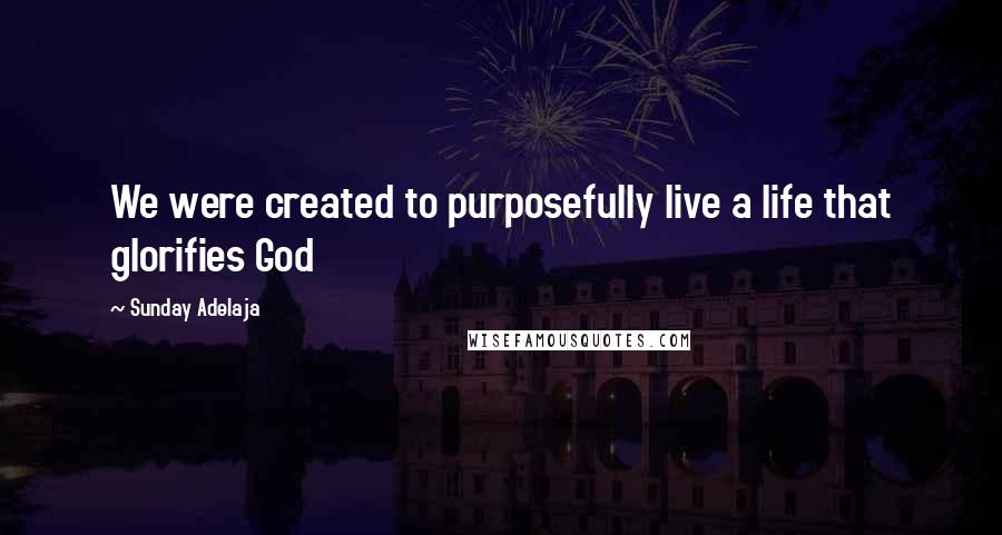 Sunday Adelaja Quotes: We were created to purposefully live a life that glorifies God