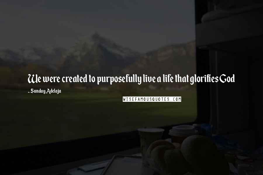 Sunday Adelaja Quotes: We were created to purposefully live a life that glorifies God