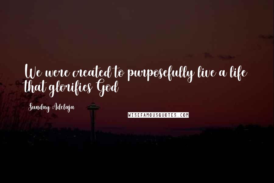 Sunday Adelaja Quotes: We were created to purposefully live a life that glorifies God