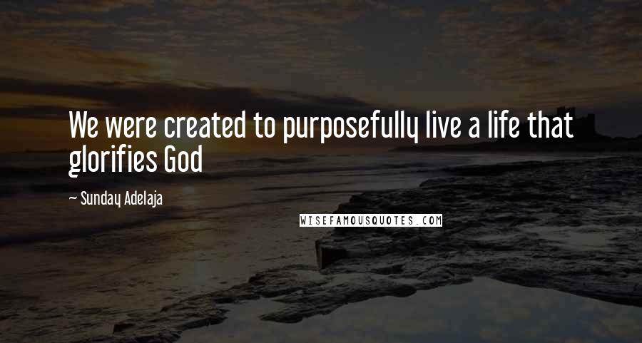 Sunday Adelaja Quotes: We were created to purposefully live a life that glorifies God