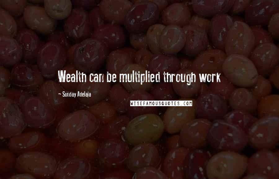 Sunday Adelaja Quotes: Wealth can be multiplied through work