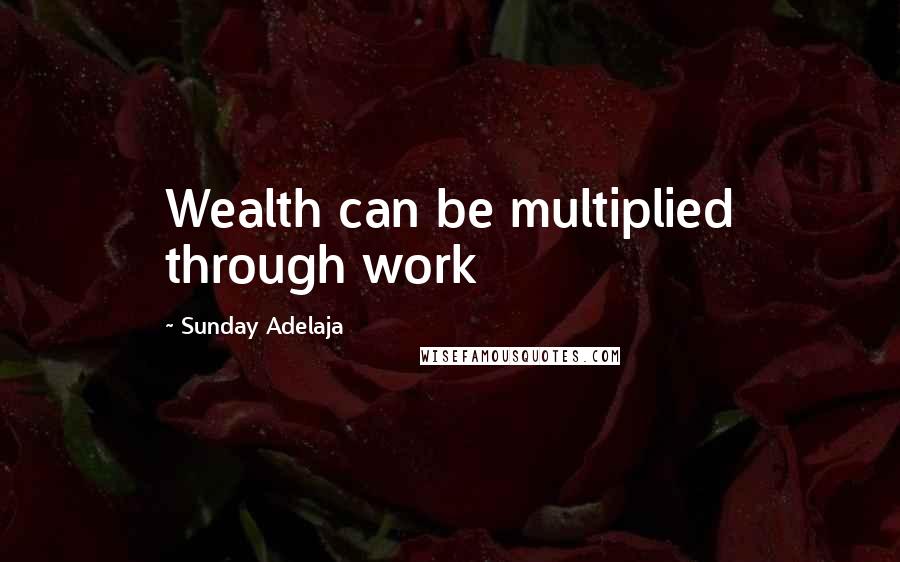 Sunday Adelaja Quotes: Wealth can be multiplied through work