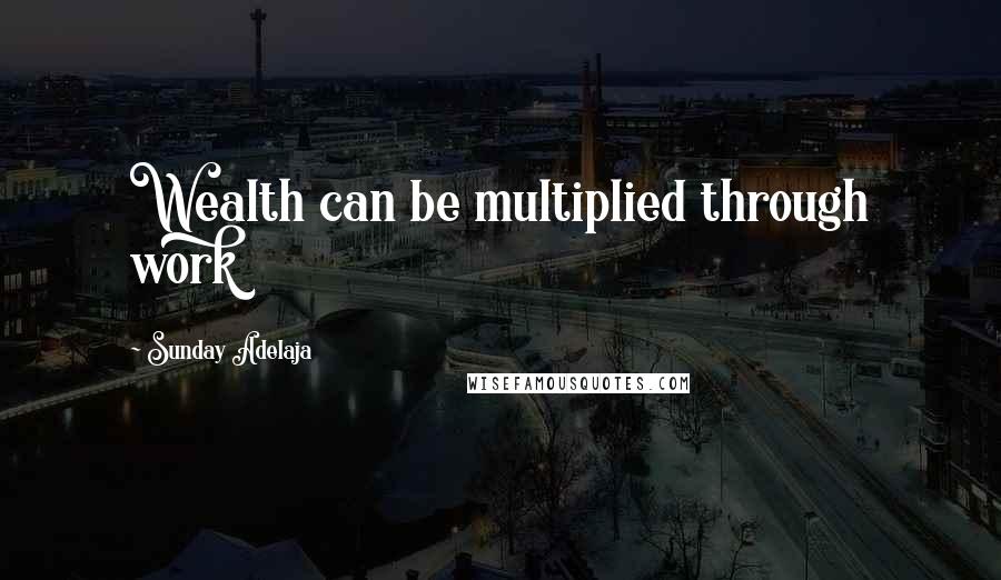 Sunday Adelaja Quotes: Wealth can be multiplied through work