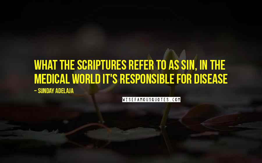 Sunday Adelaja Quotes: What The Scriptures Refer To As Sin, In The Medical World It's Responsible For Disease