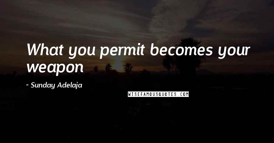 Sunday Adelaja Quotes: What you permit becomes your weapon