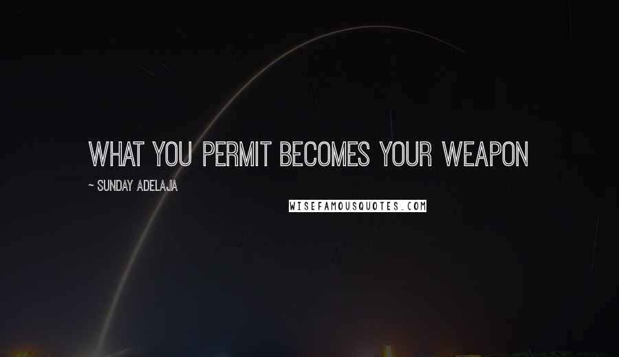 Sunday Adelaja Quotes: What you permit becomes your weapon