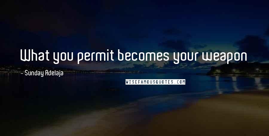 Sunday Adelaja Quotes: What you permit becomes your weapon