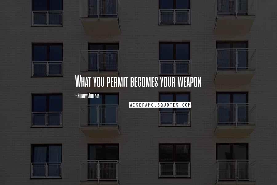 Sunday Adelaja Quotes: What you permit becomes your weapon