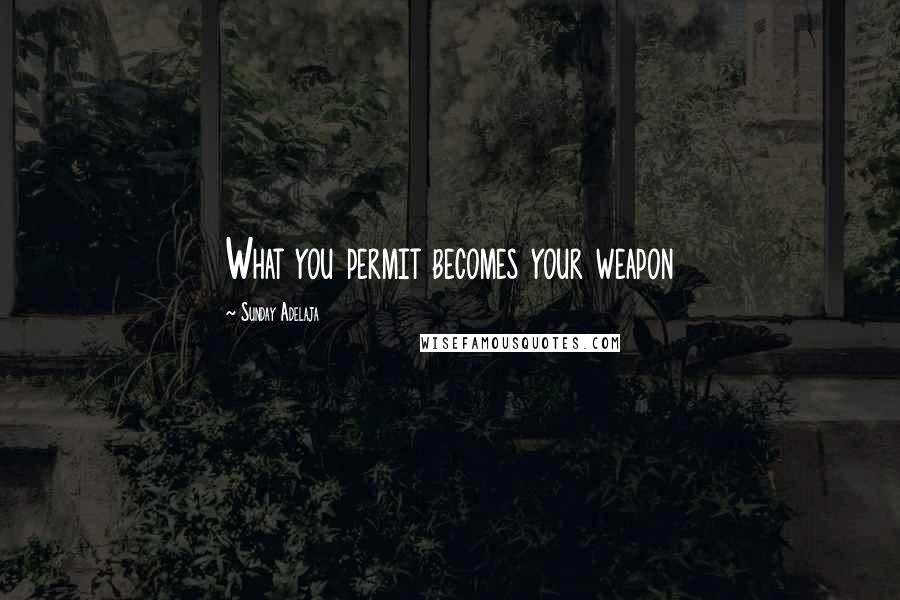 Sunday Adelaja Quotes: What you permit becomes your weapon