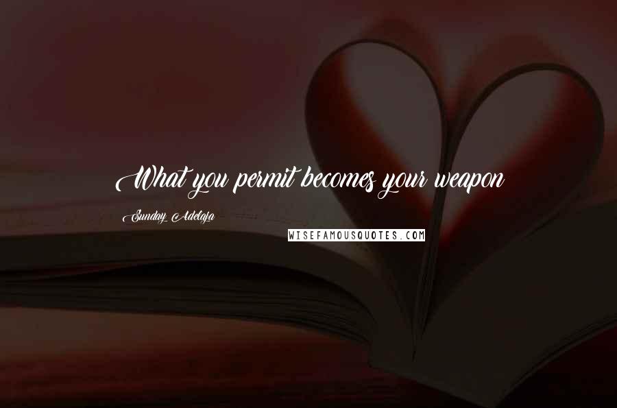 Sunday Adelaja Quotes: What you permit becomes your weapon