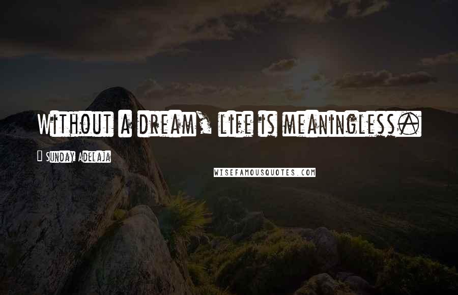 Sunday Adelaja Quotes: Without a dream, life is meaningless.