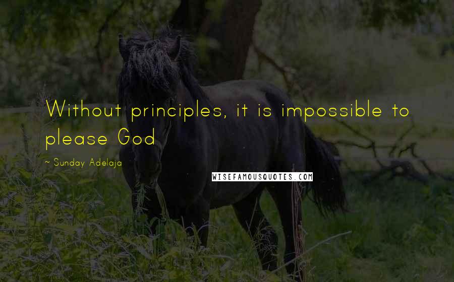 Sunday Adelaja Quotes: Without principles, it is impossible to please God