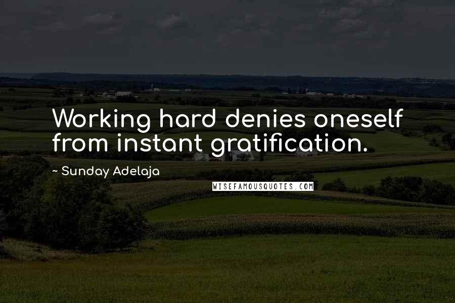 Sunday Adelaja Quotes: Working hard denies oneself from instant gratification.