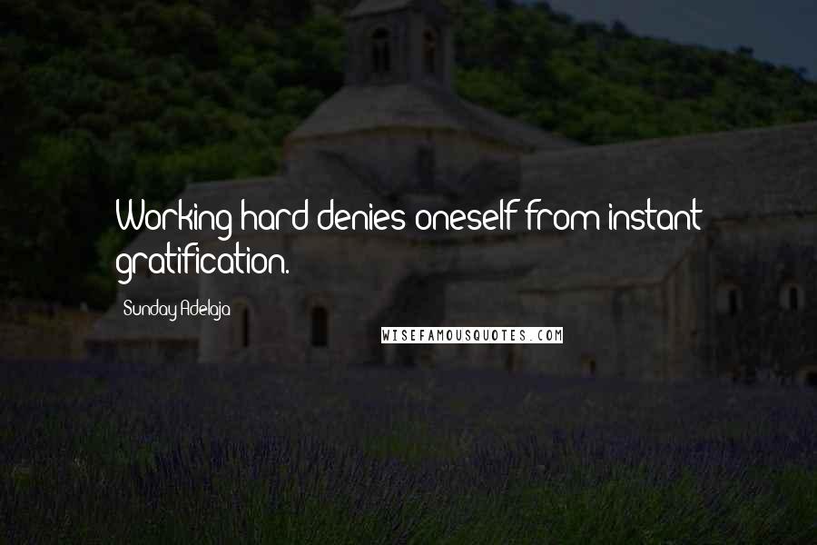 Sunday Adelaja Quotes: Working hard denies oneself from instant gratification.