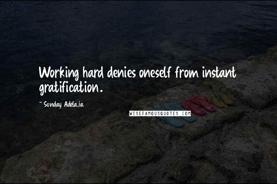 Sunday Adelaja Quotes: Working hard denies oneself from instant gratification.