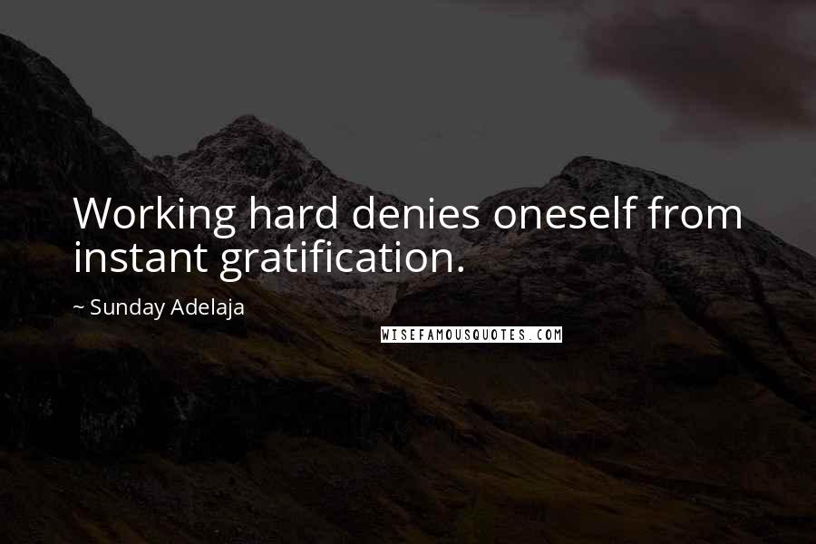 Sunday Adelaja Quotes: Working hard denies oneself from instant gratification.