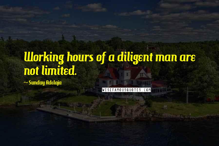 Sunday Adelaja Quotes: Working hours of a diligent man are not limited.