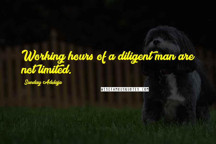 Sunday Adelaja Quotes: Working hours of a diligent man are not limited.