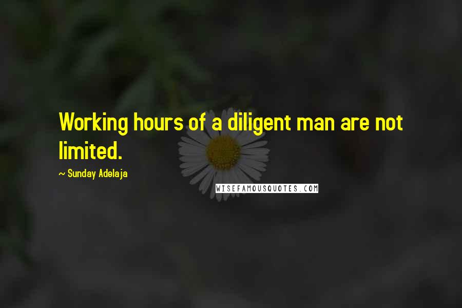 Sunday Adelaja Quotes: Working hours of a diligent man are not limited.