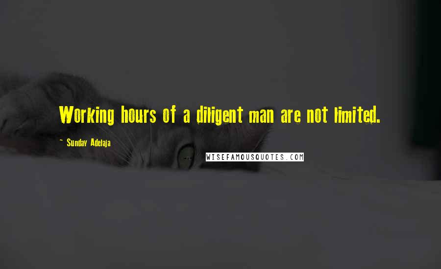 Sunday Adelaja Quotes: Working hours of a diligent man are not limited.